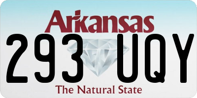 AR license plate 293UQY