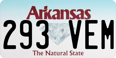 AR license plate 293VEM