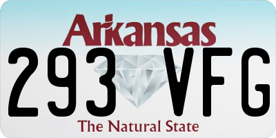 AR license plate 293VFG