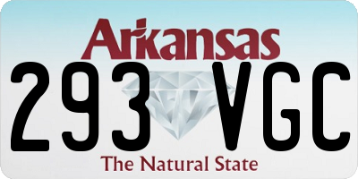 AR license plate 293VGC