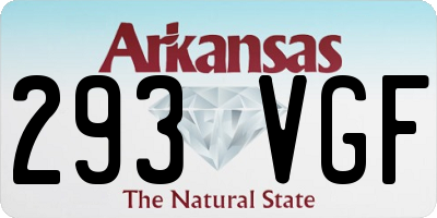 AR license plate 293VGF