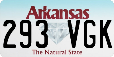 AR license plate 293VGK