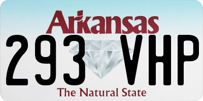AR license plate 293VHP