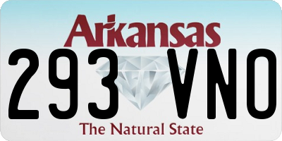 AR license plate 293VNO