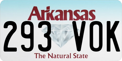 AR license plate 293VOK