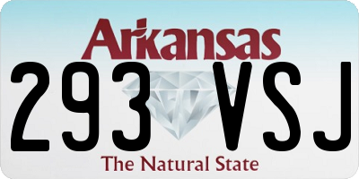 AR license plate 293VSJ