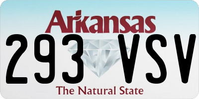 AR license plate 293VSV