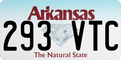 AR license plate 293VTC