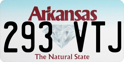 AR license plate 293VTJ