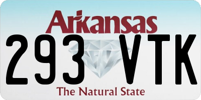 AR license plate 293VTK