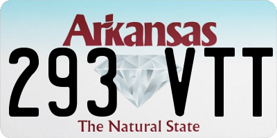 AR license plate 293VTT
