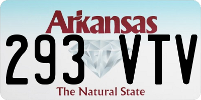 AR license plate 293VTV