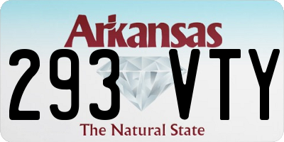 AR license plate 293VTY