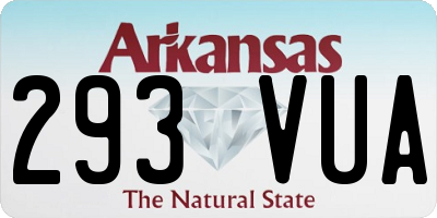 AR license plate 293VUA