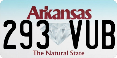 AR license plate 293VUB