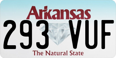 AR license plate 293VUF