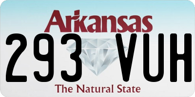 AR license plate 293VUH
