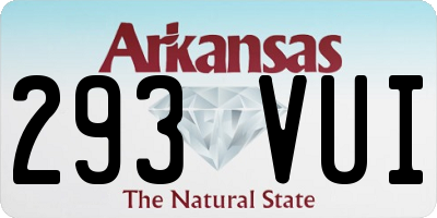 AR license plate 293VUI