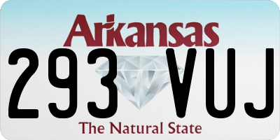 AR license plate 293VUJ