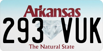 AR license plate 293VUK