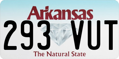 AR license plate 293VUT