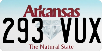 AR license plate 293VUX