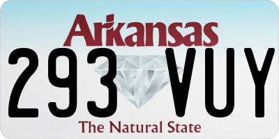 AR license plate 293VUY