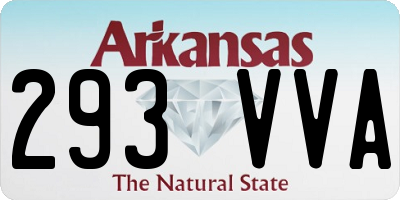 AR license plate 293VVA