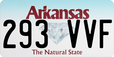 AR license plate 293VVF