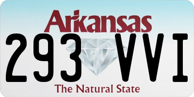 AR license plate 293VVI
