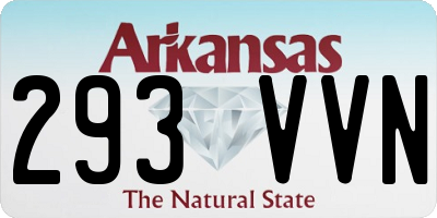 AR license plate 293VVN