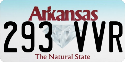 AR license plate 293VVR
