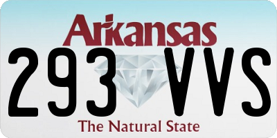 AR license plate 293VVS