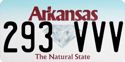 AR license plate 293VVV