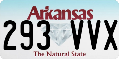 AR license plate 293VVX