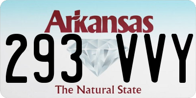 AR license plate 293VVY
