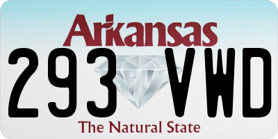 AR license plate 293VWD