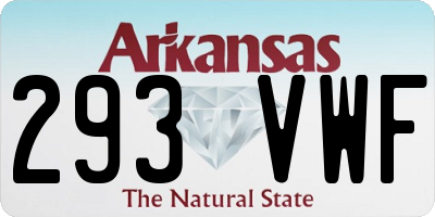 AR license plate 293VWF