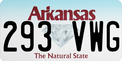 AR license plate 293VWG
