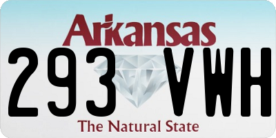 AR license plate 293VWH