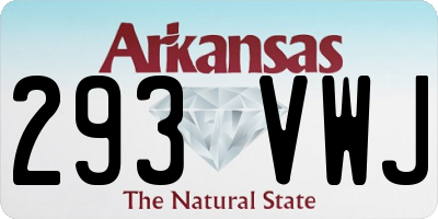 AR license plate 293VWJ