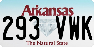 AR license plate 293VWK