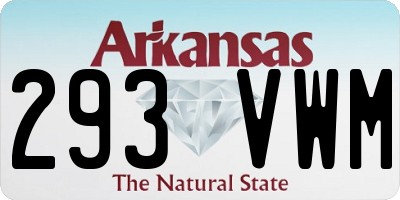 AR license plate 293VWM