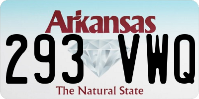 AR license plate 293VWQ