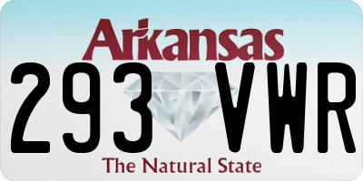 AR license plate 293VWR