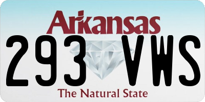 AR license plate 293VWS