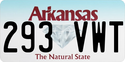 AR license plate 293VWT