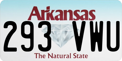 AR license plate 293VWU