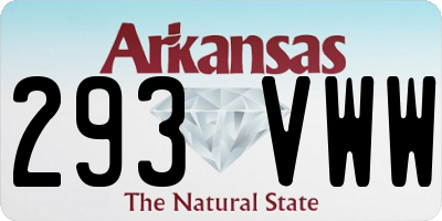 AR license plate 293VWW