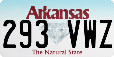 AR license plate 293VWZ